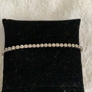 Sterling silver bracelet with white stone